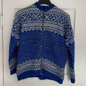 Handmade Unisex Zip-up Norwegian Sweater